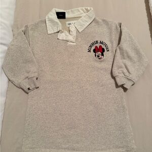 Zara Kids Minnie Mouse Polo - Gray and White